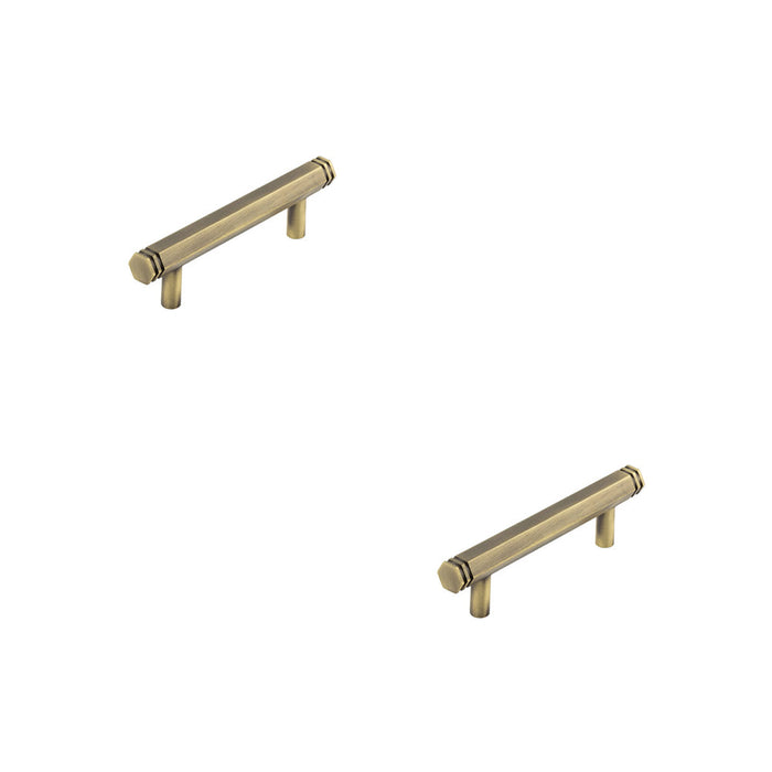 PACK Stylish 96mm Antique Brass Cabinet Handle Modern Traditional Interiors Kitchen Drawer Pull Handle (1)