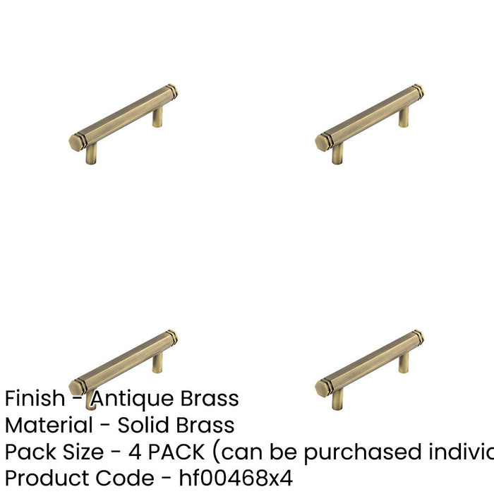 PACK Stylish 96mm Antique Brass Cabinet Handle Modern Traditional Interiors Kitchen Drawer Pull Handle-1