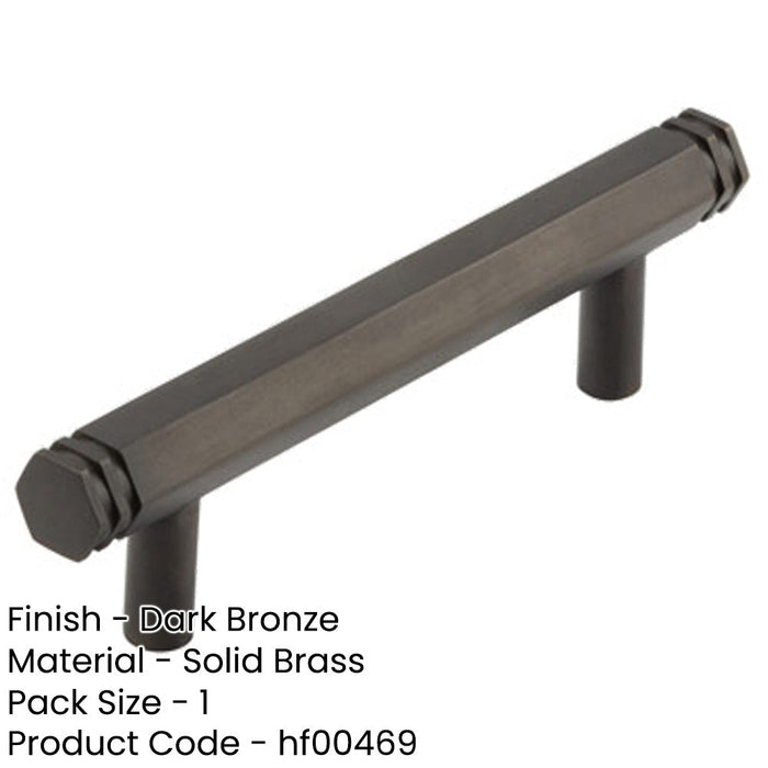 Stylish 96mm Dark Bronze Cabinet Handle Modern Interiors Kitchen Drawer Pull Handle-1