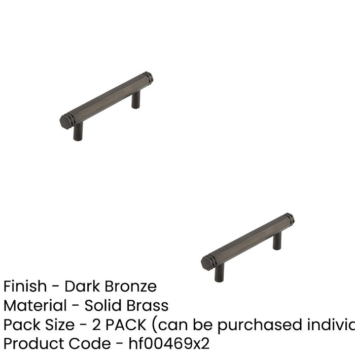 PACK Stylish 96mm Dark Bronze Cabinet Handle Modern Interiors Kitchen Drawer Pull Handle (1)-1