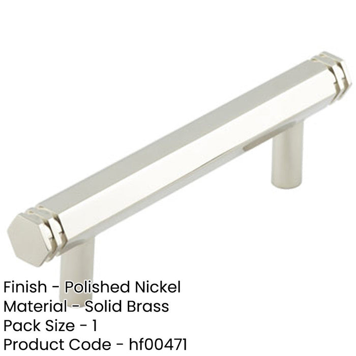 Stylish 96mm Polished Nickel Cabinet Handle Modern Interiors Kitchen Drawer Pull Handle (1)-1