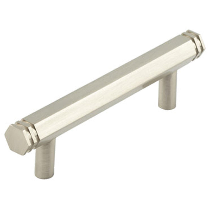 Stylish Satin Nickel Cabinet Handle with 96mm Centers Kitchen Drawer Pull Handle