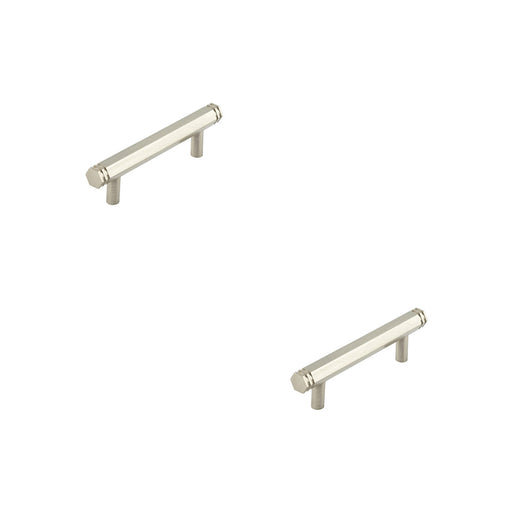 PACK Stylish Satin Nickel Cabinet Handle with 96mm Centers Kitchen Drawer Pull Handle (1)