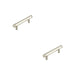 PACK Stylish Satin Nickel Cabinet Handle with 96mm Centers Kitchen Drawer Pull Handle (1)