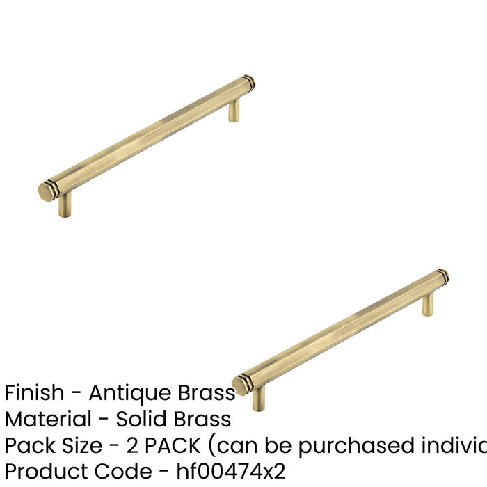 PACK 224mm Antique Brass Cabinet Handle Stylish Interiors Kitchen Drawer Pull Handle (1)-1