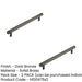 PACK Stylish 224mm Dark Bronze Cabinet Handle Modern Interiors Kitchen Drawer Pull Handle (3)-1