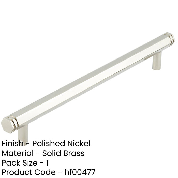 Stylish 224mm Polished Nickel Cabinet Handle Modern Interiors Kitchen Drawer Pull Handle (1)-1