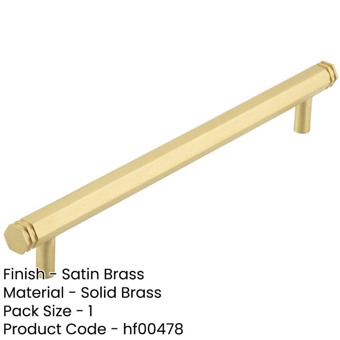 Stylish 224mm Satin Brass Cabinet Handle Modern Interiors Kitchen Drawer Pull Handle-1