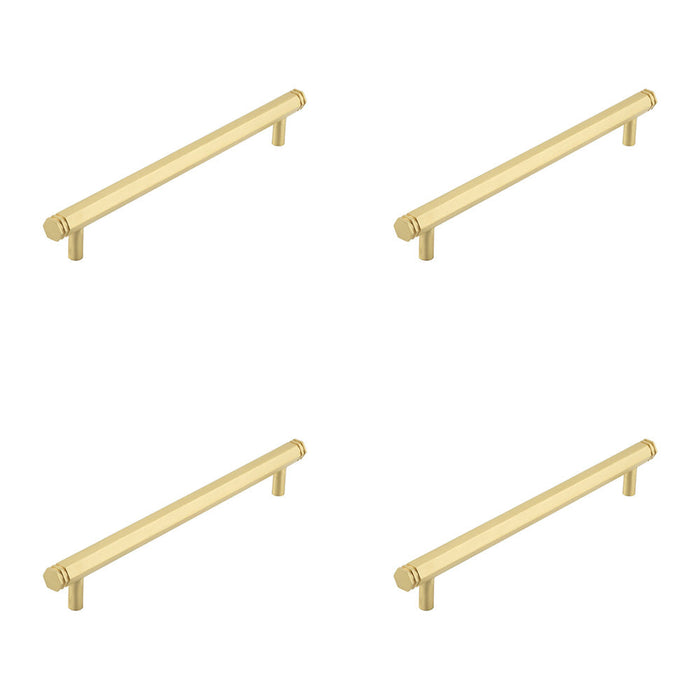 PACK Stylish 224mm Satin Brass Cabinet Handle Modern Interiors Kitchen Drawer Pull Handle