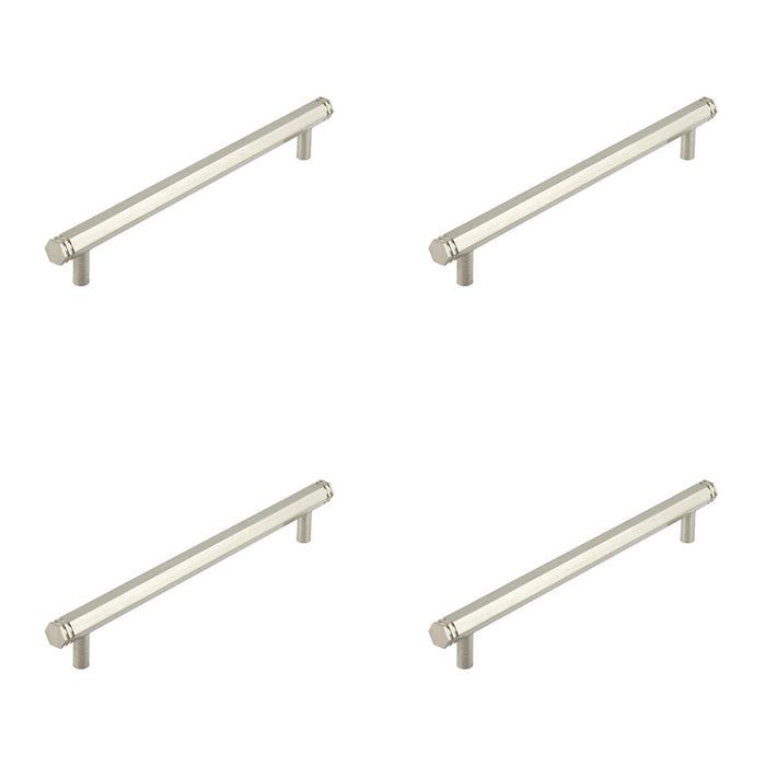 PACK Satin Nickel Cabinet Handle 224mm Centers Modern Interiors Kitchen Drawer Pull Handle