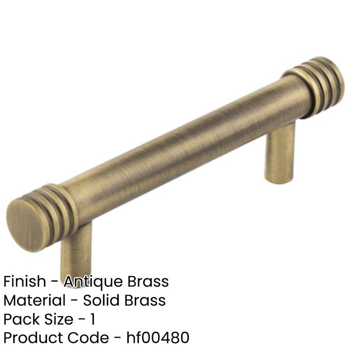 Elegant Antique Brass Cabinet Handle with 96mm Centers Kitchen Drawer Pull Handle-1