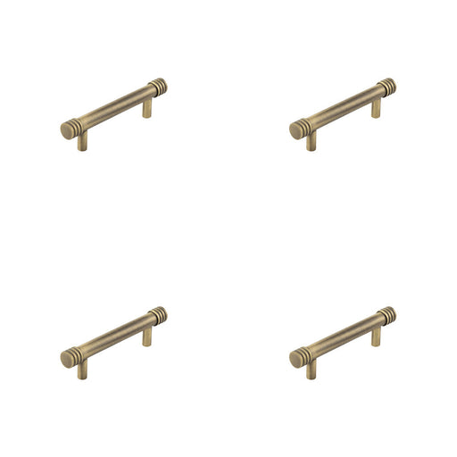 PACK Elegant Antique Brass Cabinet Handle with 96mm Centers Kitchen Drawer Pull Handle