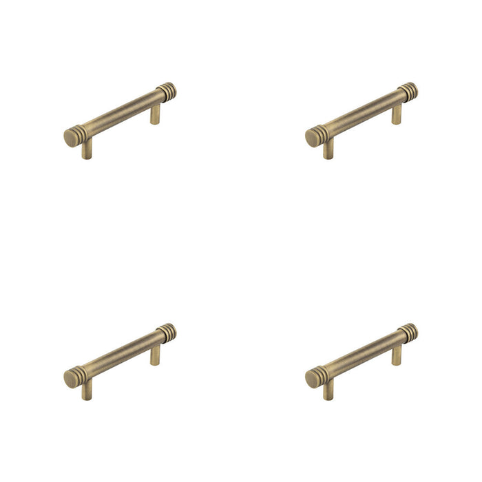 PACK Elegant Antique Brass Cabinet Handle with 96mm Centers Kitchen Drawer Pull Handle