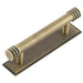 Elegant 96mm Antique Brass Cabinet Handle with Stepped Backplate Kitchen Drawer Pull Handle