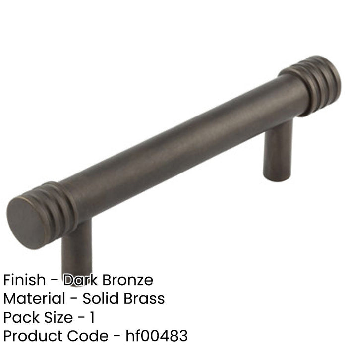 Elegant 96mm Dark Bronze Cabinet Handle Stylish Interiors Kitchen Drawer Pull Handle-1