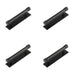 PACK Elegant 96mm Stepped Backplate Cabinet Handle Matt Black Kitchen Drawer Pull Handle