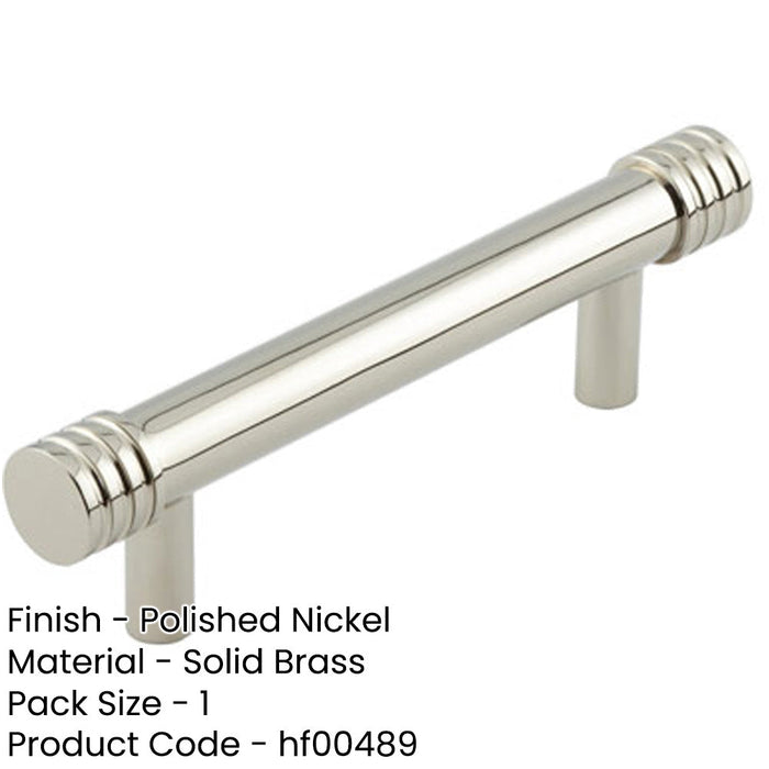 Stylish 96mm Polished Nickel Cabinet Handle Home Office Kitchen Drawer Pull Handle-1