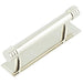 Elegant 96mm Polished Nickel Cabinet Handle Stepped Backplate Design Kitchen Drawer Pull Handle