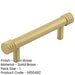 Elegant Satin Brass Cabinet Handle 96mm Ctrs Stylish Interiors Kitchen Drawer Pull Handle-1
