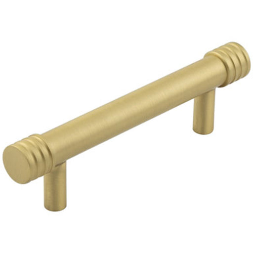 Elegant Satin Brass Cabinet Handle 96mm Ctrs Stylish Interiors Kitchen Drawer Pull Handle