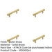 PACK Elegant Satin Brass Cabinet Handle 96mm Ctrs Stylish Interiors Kitchen Drawer Pull Handle-1