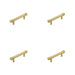 PACK Elegant Satin Brass Cabinet Handle 96mm Ctrs Stylish Interiors Kitchen Drawer Pull Handle