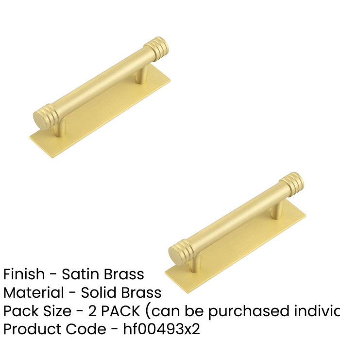 PACK Elegant Solid Brass Cabinet Handle with 96mm Centers Stylish Interiors Kitchen Drawer Pull Handle (1)-1