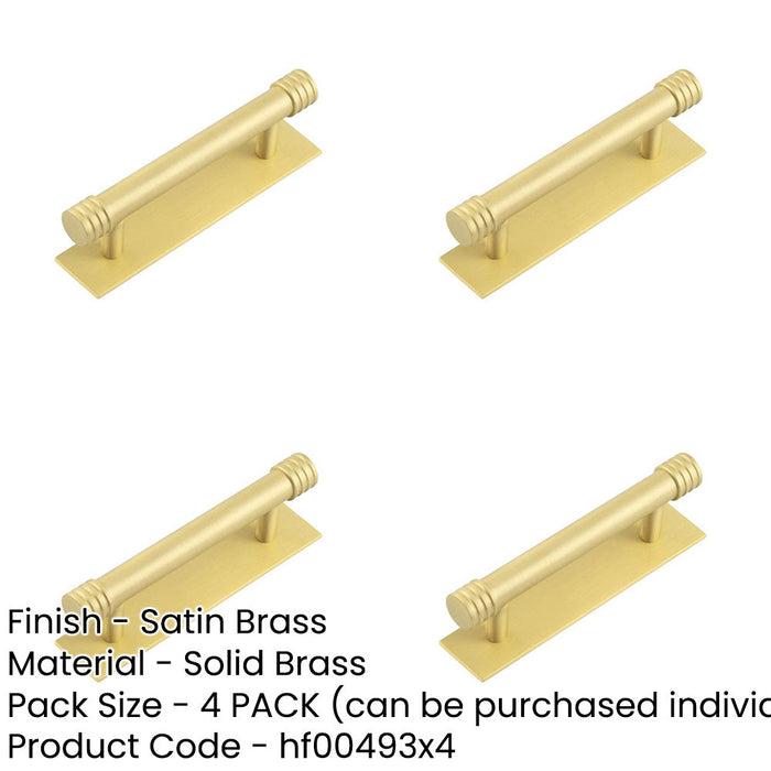 PACK Elegant Solid Brass Cabinet Handle with 96mm Centers Stylish Interiors Kitchen Drawer Pull Handle-1