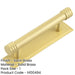 Elegant Satin Brass Cabinet Handle with Stepped Backplate 96mm Ctrs Kitchen Drawer Pull Handle-1
