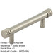 Elegant 96mm Satin Nickel Cabinet Handle Stylish Interiors Kitchen Drawer Pull Handle-1