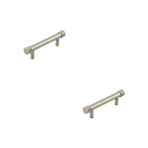 PACK Elegant 96mm Satin Nickel Cabinet Handle Stylish Interiors Kitchen Drawer Pull Handle (1)