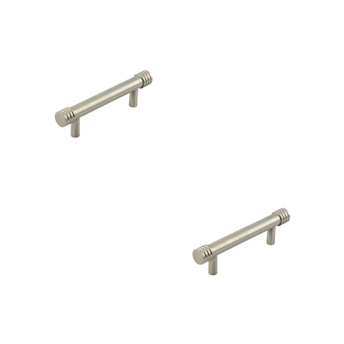 PACK Elegant 96mm Satin Nickel Cabinet Handle Stylish Interiors Kitchen Drawer Pull Handle (1)