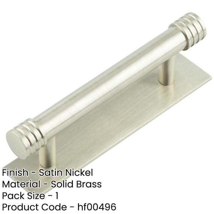 Elegant Satin Nickel Cabinet Handle with 96mm Centers Modern Traditional Interiors Kitchen Drawer Pull Handle-1