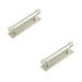 PACK Elegant Satin Nickel 96mm Cabinet Handle with Stepped Backplate Modern Interiors Kitchen Drawer Pull Handle (1)