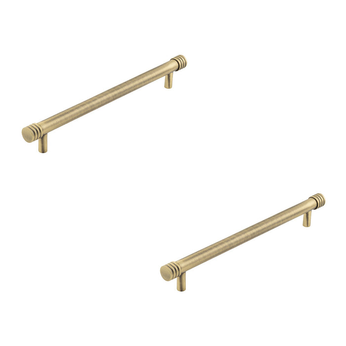 PACK Elegant Antique Brass Cabinet Handle 224mm Timeless Look Kitchen Drawer Pull Handle (1)