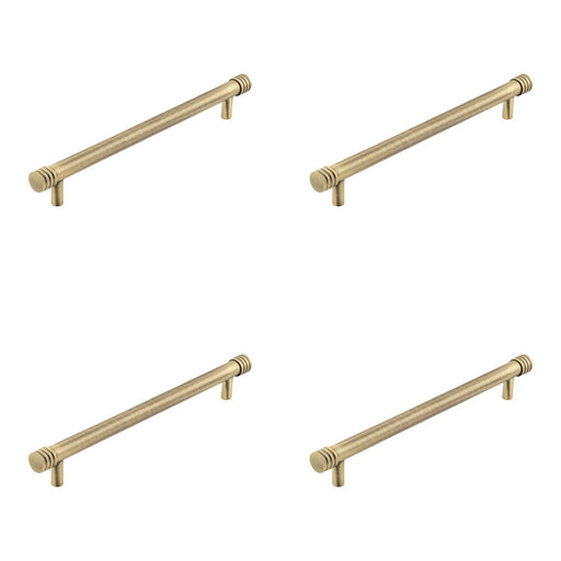 PACK Elegant Antique Brass Cabinet Handle 224mm Timeless Look Kitchen Drawer Pull Handle