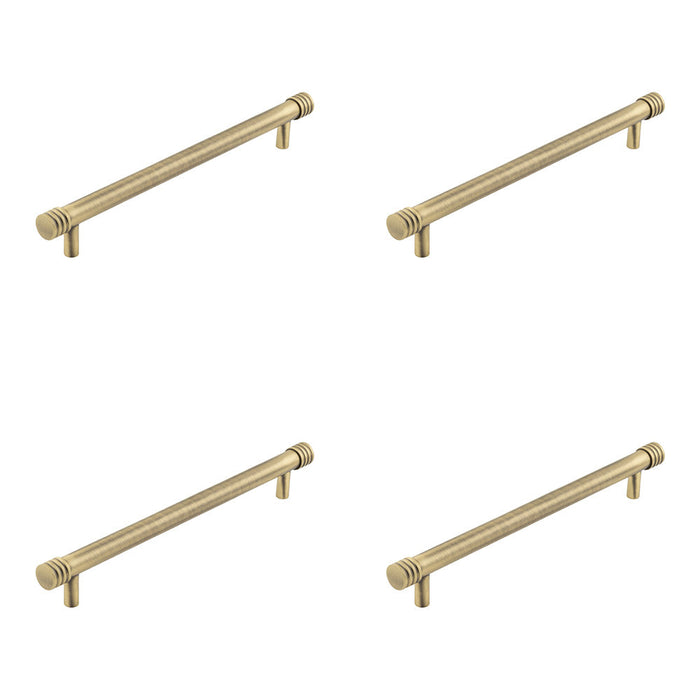 PACK Elegant Antique Brass Cabinet Handle 224mm Timeless Look Kitchen Drawer Pull Handle