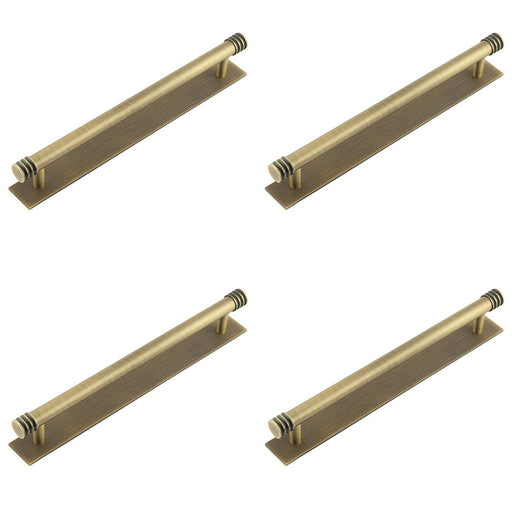 PACK Elegant 224mm Antique Brass Cabinet Handle with Versatile Backplate Options Kitchen Drawer Pull Handle