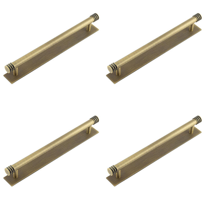 PACK Elegant 224mm Antique Brass Cabinet Handle with Versatile Backplate Options Kitchen Drawer Pull Handle