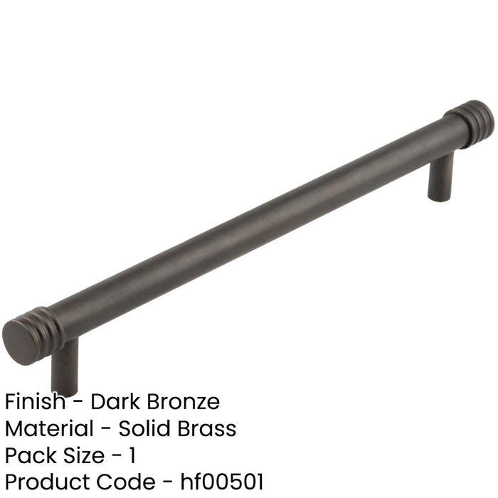 Elegant Dark Bronze Cabinet Handle 224mm Stylish Interiors Kitchen Drawer Pull Handle-1