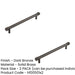 PACK Elegant Dark Bronze Cabinet Handle 224mm Stylish Interiors Kitchen Drawer Pull Handle (1)-1