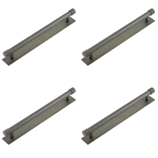 PACK Elegant Dark Bronze Cabinet Handle with 224mm Centers Kitchen Drawer Pull Handle