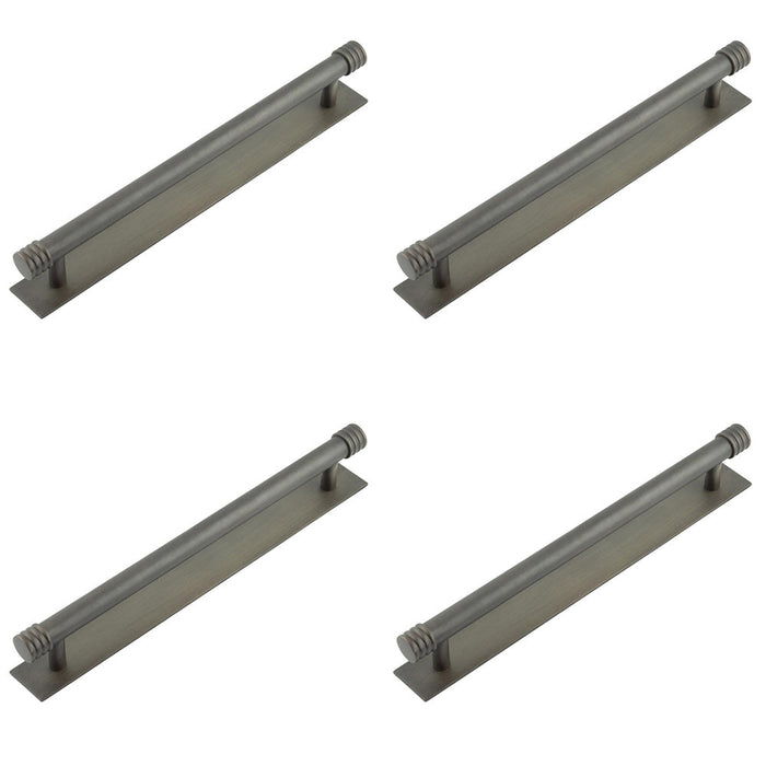 PACK Elegant Dark Bronze Cabinet Handle with 224mm Centers Kitchen Drawer Pull Handle