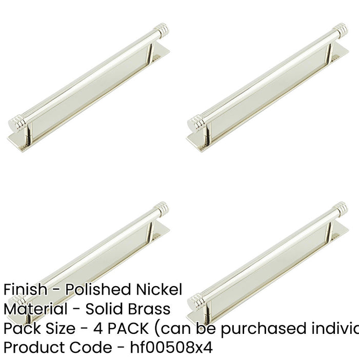PACK Elegant Polished Nickel Cabinet Handle with 224mm Centers Kitchen Drawer Pull Handle (1)-1
