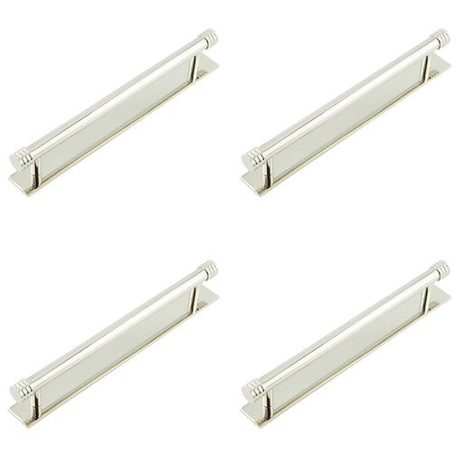 PACK Elegant Polished Nickel Cabinet Handle with 224mm Centers Kitchen Drawer Pull Handle (1)