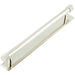 Elegant Polished Nickel Cabinet Handle with Stepped Backplate Kitchen Drawer Pull Handle