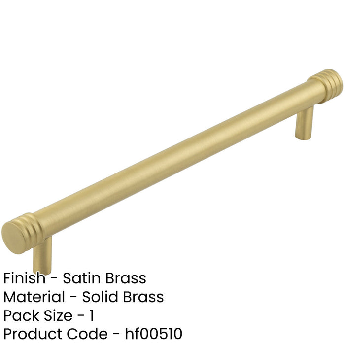 Elegant Satin Brass Cabinet Handle 224mm Versatile Stylish Design Kitchen Drawer Pull Handle-1