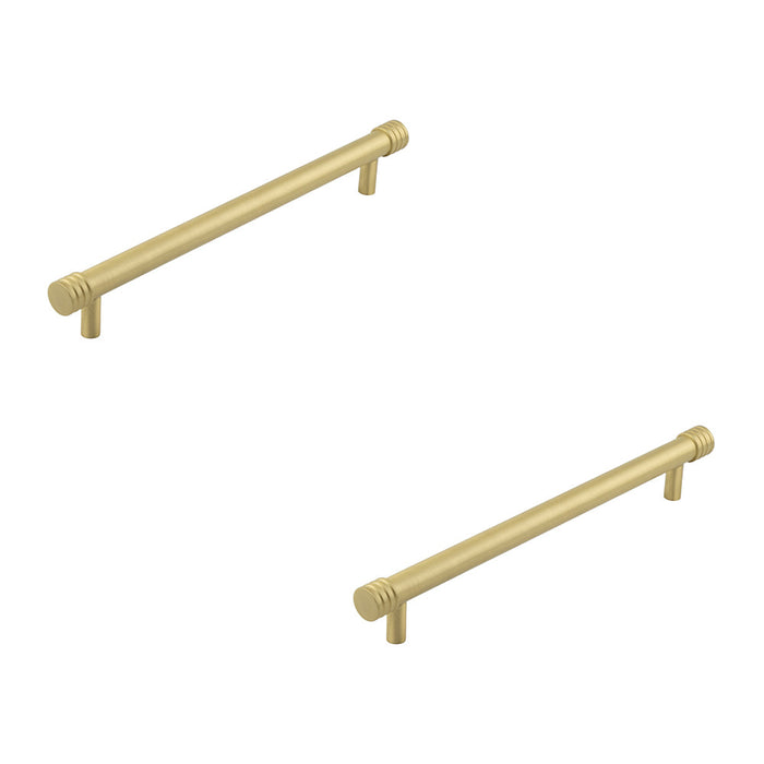 PACK Elegant Satin Brass Cabinet Handle 224mm Versatile Stylish Design Kitchen Drawer Pull Handle (1)