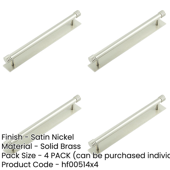 PACK Elegant Satin Nickel Cabinet Handle with 224mm Centers Stylish Interiors Kitchen Drawer Pull Handle-1