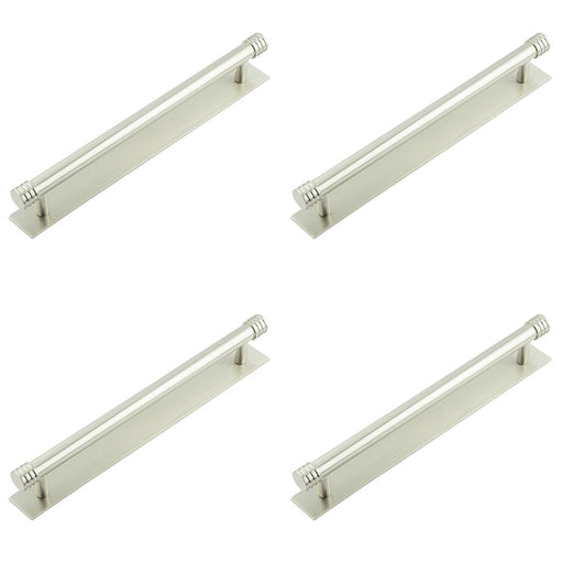 PACK Elegant Satin Nickel Cabinet Handle with 224mm Centers Stylish Interiors Kitchen Drawer Pull Handle